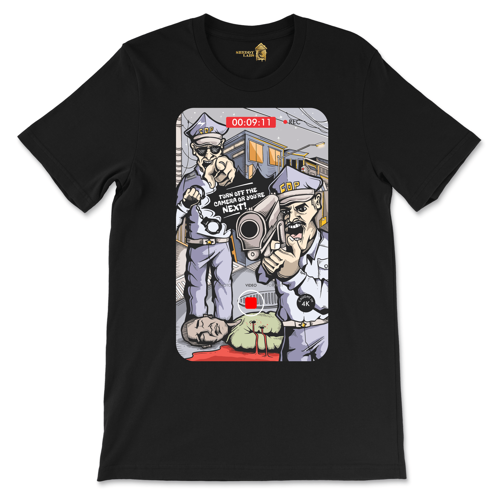 Recording Police Brutality Graphic T-Shirt for Activists